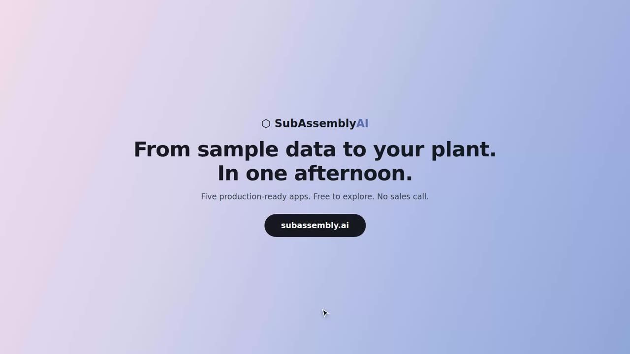 The OEE app built from the workbook